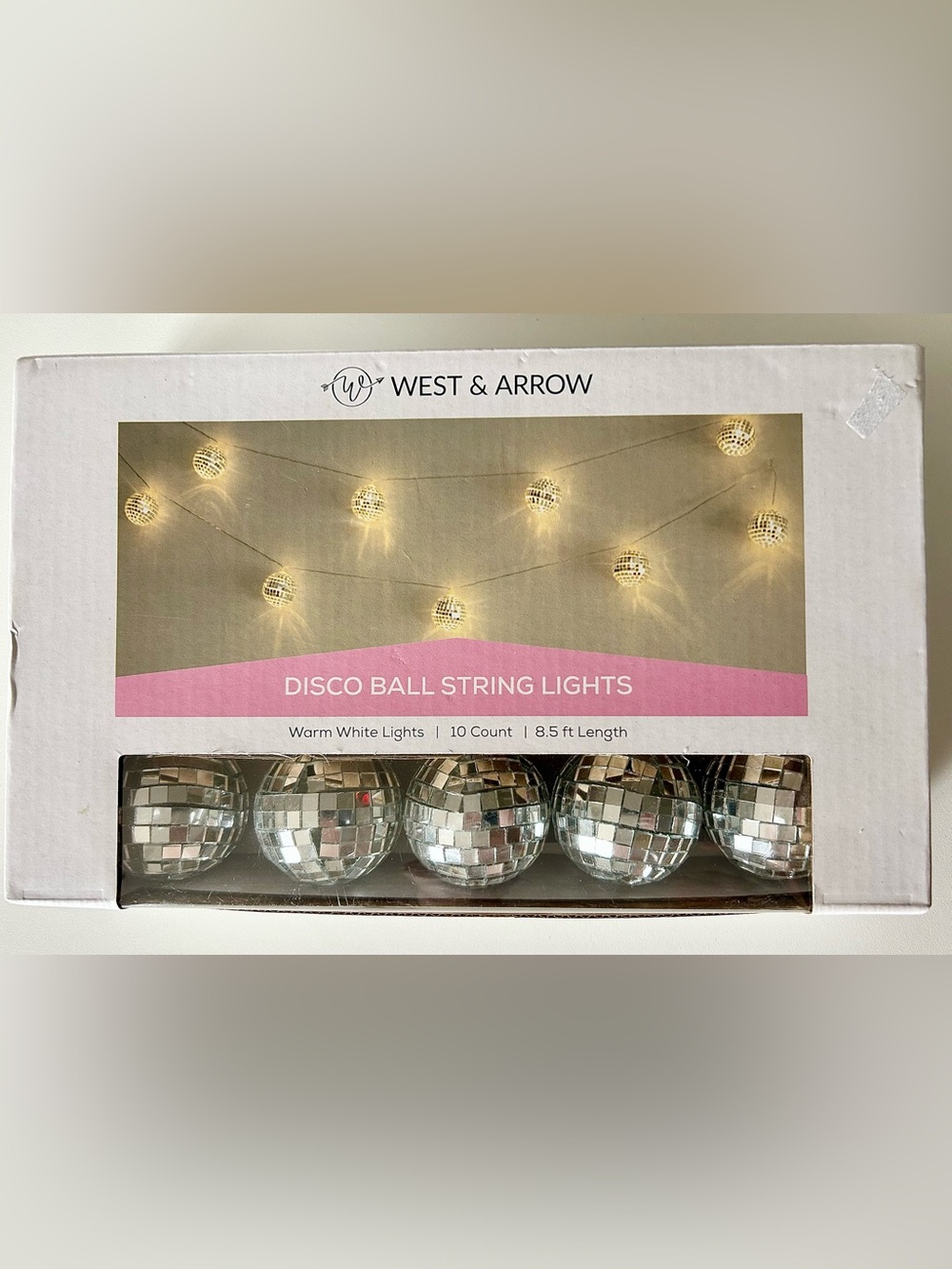 Disco ball string lights NEW
